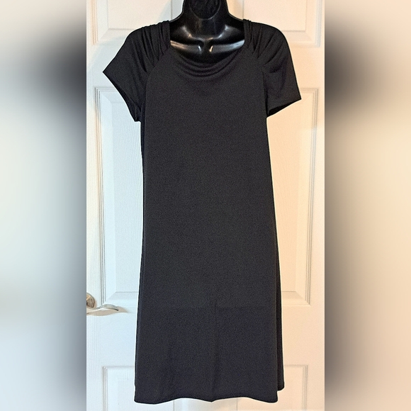 Mary McFadden Collection Black Stretch Shift Dress - Picture 5 of 8
